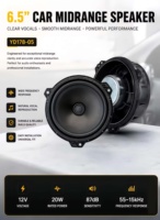 Haut-parleur de voiture de milieu de gamme 7 pouces 20W 87dB pour système audio de porte, réponse en fréquence 55~15kHz, haut-parleur de graves de voiture OEM personnalisé