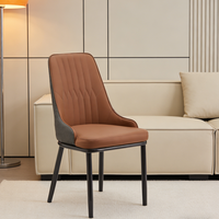 Chaise de salle à manger confortable avec dossier rembourré en éponge haute densité pour salon, restaurant, hôtel, bar, maison