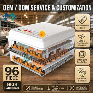 Incubateur intelligent commercial 96 œufs pour volailles, machine d'éclosion automatique, double alimentation, ovoscope, plastique ABS, design moderne, OEM - Product Image 4