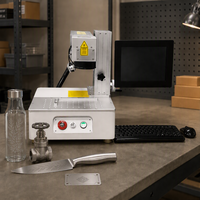 Mesin Penanda Laser Fiber Desktop 20W Baru 100x100mm 1064nm Berpendingin Udara Galvo Engraver untuk Logam Plastik Papan Nama Perhiasan DXF