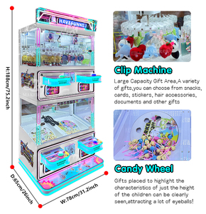 Machine d'<span class=keywords><strong>arcade</strong></span> à griffes de poupées et peluches, 4 modes de jeu, pour 4 joueurs, pour magasin et boutique - Product Image 2