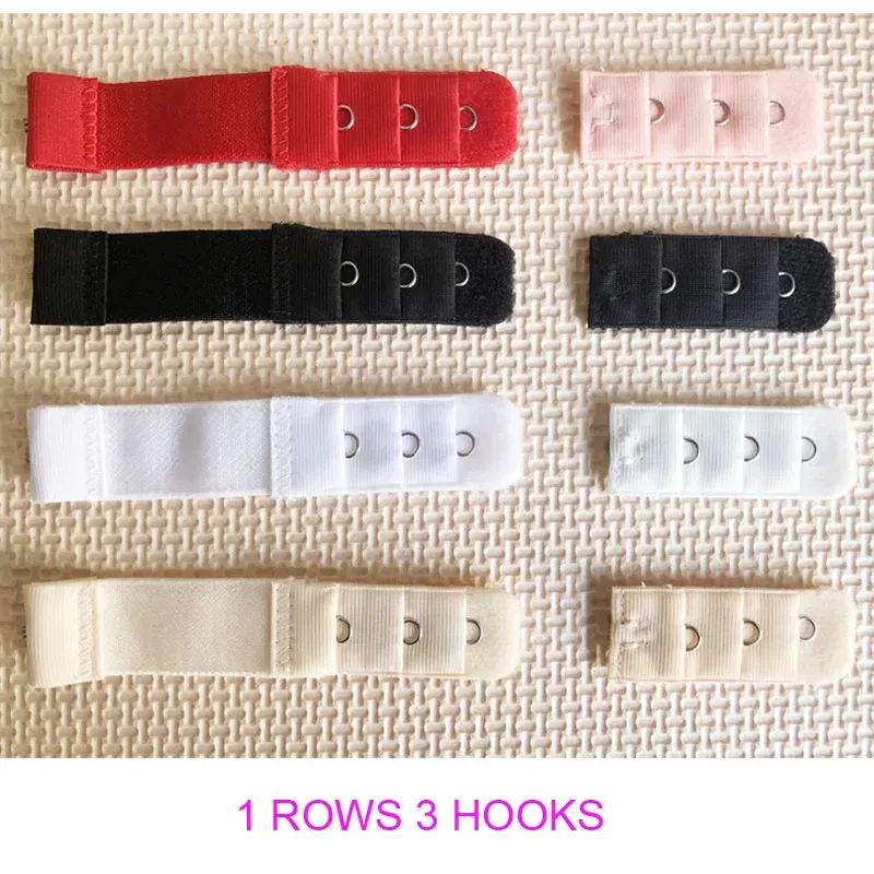 Ladies 3 Hooks Extender Nylon Clasp Extension Elastic On Strap Soft Bra Band Extenders Accessories