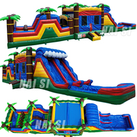 Parcours du Combattant Gonflable Géant Commercial pour Adultes, Activités Sportives pour Enfants, Parcours d'Obstacles Gonflable pour Adultes