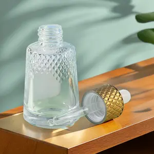 Leere Glasflasche für Ätherisches Öl mit Tropffülle nachfüllbares neues Design kosmetische Glasverpackung Glas-Tropfflaschen