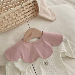 Multi einfarbige Baumwolle Baby Lätzchen saugfähig Baby Bandana Drool Lätzchen 360 rotierende Blumen form Baumwolle Lätzchen Zahnen und Sabbern - Product Image 3