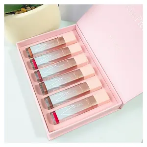 12 Farben Niedliche wasserdichte matte feuchtigkeit spendende Kosmetik flüssiger Lippenstift Langlebiges Lipgloss-Make-up-Set