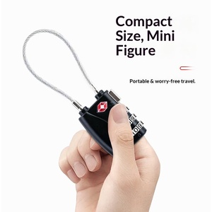 Candado de Seguridad con Cable de Acero Antirrobo, Autorizado y Original, TSA719, para Viajes, con Combinación de 3 Dígitos - Product Image 2