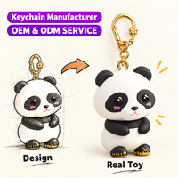 Produsen Gantungan Kunci PVC Ramah Lingkungan Cetak Injeksi Promosi, Logo Kustom, Tahan Lama, 2D 3D, PVC Lunak, Grosir