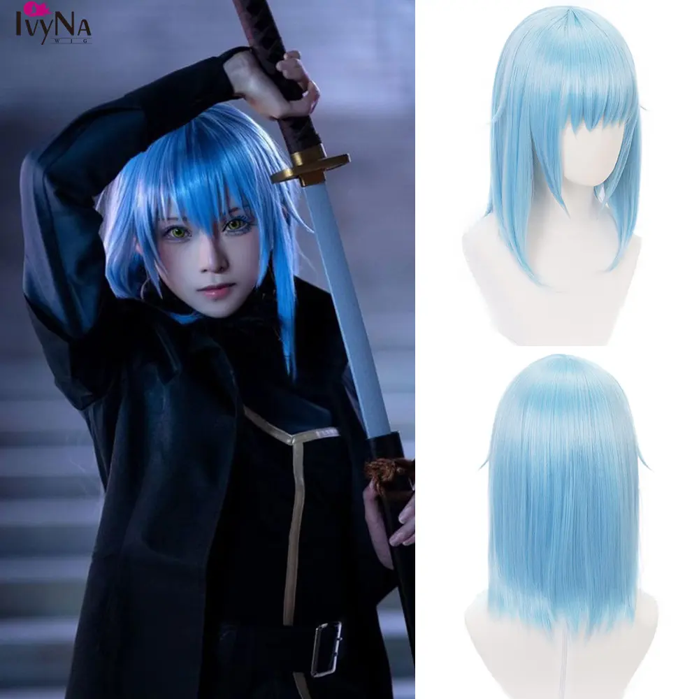 Rimuru Tempest Cosplay Wigs for Women That Time I Got Reincarnated as A Slime Japan Anime Costume Halloween Short Bob Blue Wigs