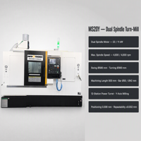 Centre d'usinage CNC horizontal double Infrotronic MS20Y, tour à tourelle 12 postes à axe Y, léger, automatique, pour l'aérospatiale et l'automotive