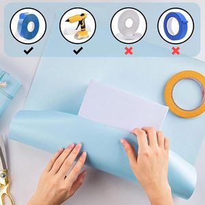 Shimmer Baby Blue Wrapping <b>Paper</b> 17 Inches X 16.5 Feet Solid Color Pearly Lustre Gift Wrap for Birthday Baby - Product Image 5