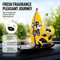 Nouvel Ornement Canard Surfiste en Gel Plastique à Énergie Solaire 2026 – Diffuseur d'Arômes Premium pour Tableau de Bord de Voiture, Sans Recharge Nécessaire, Fonctionnement Permanent