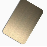 Tôle d'acier inoxydable brossé cuivre bronze pour décoration, qualité 304/316/201/430