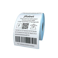 Papier A4 blanc de haute qualité personnalisé par l'usine Jinfeng, matériau thermique/PET, adhésif permanent, impression de codes-barres, avertissement