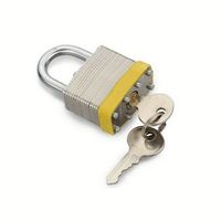 Cadenas intelligent de style américain à prix d'usine, clés en vrac, en acier chromé, carré, multicolore, cadenas à combinaison à 4 chiffres, cadenas diamant