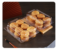 Boîte de conteneur transparente en PET pour bonbons, gâteaux, pâtisseries, emballage en plastique à clapet pour boulangerie, vente en gros à bas prix