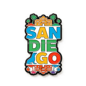 Regalos Únicos de San Diego, Playa Coronado, Hermosa Escena al Atardecer, Palmera, San Diego, California, CA, Recuerdos de Ciudades, Imanes para Refrigerador - Product Image 4