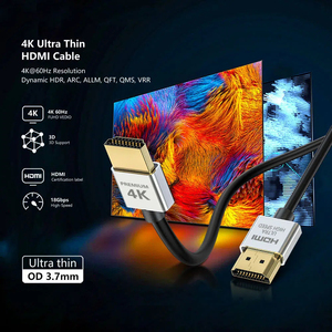 Cable HDMI 2.0 Portátil Delgado 4K de Alta Velocidad 18Gbps 4K HDR ARC con Carcasa de Aluminio Chapada en Oro, Cable de Video HDMI Ultrafino para Laptop - Product Image 3
