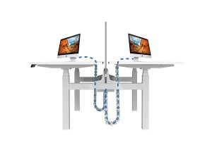 AOKE-Divisor de escritorio acústico <span class=keywords><strong>para</strong></span> muebles de oficina, pantalla con solución de enchufes de alimentación - Product Image 6