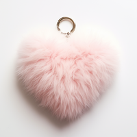 Vente en gros Porte-clés bouffant mignon multicolore Porte-clés à pompon Porte-clés en peluche détachable Porte-clés à pompons moelleux personnalisé