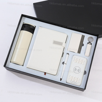 Cadeaux d'affaires logo personnalisé, banque d'alimentation sans fil pour clients VIP, ensemble pour ordinateur portable blanc intelligent avec stylo clé USB, ventouse/