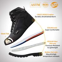 Chaussures Goodyear world en cuir noir lisse pour hommes, bottes de sécurité, de construction, résistantes, confortables, nouvelle collection