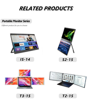 OEM ODM 15.6 pouces écran pliable 360 degrés avec fonction complète Triple moniteur portable extension d'écran pour ordinateur portable