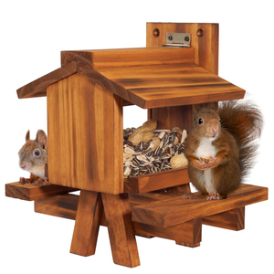 Vente chaude Poli <span class=keywords><strong>Bois</strong></span> Écureuil et Chipmunk Feeder Peint À La Main <span class=keywords><strong>Jardin</strong></span> Table De Pique-Nique <span class=keywords><strong>avec</strong></span> Décor À La Maison Motif - Product Image 2