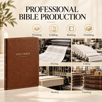 Bible personnalisée grand format à lettres rouges sur papier couché, fabrication sur mesure, vente en gros, portable, OEM, ODM