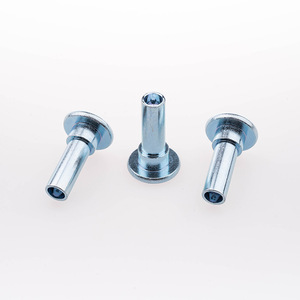 GDTYF Automotive <b>Sheet</b> Metal Rivets <b>Flat</b> Head Hollow Semi Hollow 10B21 Carbon Steel Blue <b>White</b> Zinc Plating For Replace Repair - Product Image 1