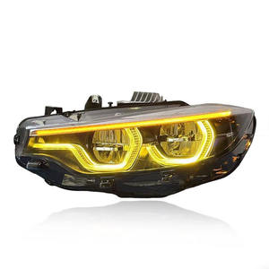 Gruppo Fari LED SJC <span class=keywords><strong>Auto</strong></span> Upgrade per BMW Serie 4 M3 F32 F36 M4 F80 F82 2014-2020 V3 Stile Ikon con DRL Giallo Bianco Ambra - Product Image 3