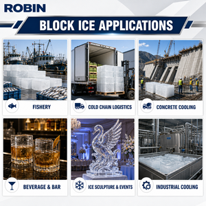 Machine industrielle de fabrication de blocs de glace transparents à refroidissement direct de 3 tonnes, d'occasion, contrôlée par PLC, avec moteur pour la pêche et les produits de la mer - Product Image 3