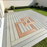 Planche de terrasse en composite bois-plastique (WPC) à double couleur, traitement de surface, revêtement de sol extérieur pour terrasse, jardin, aménagement paysager résidentiel