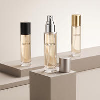 Flacon de parfum en verre transparent miniature de haute qualité 10 ml 15 ml, vide, portable, vaporisateur pour usage cosmétique