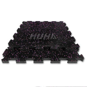 Gạch lồng vào nhau 19 "x 19" x 15mm-100% tái chế cao su phòng tập thể dục gạch lát sàn tập thể dục cho phòng tập thể dục tại nhà chống trượt Mùi thấp - Product Image 4