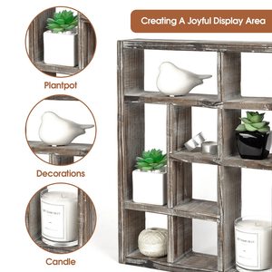 Mộc Mạc Đa-Khe Cắm Kệ <span class=keywords><strong>Cube</strong></span> Hiển Thị <span class=keywords><strong>9</strong></span> Ngăn Hộp Bóng Tường Mountable Kệ Cho Bộ Sưu Tập Vuông Đơn Lập Trường Hợp - Product Image 5