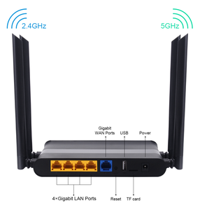 Routeur <span class=keywords><strong>WiFi</strong></span> AC1200 Openwrt d'usine WG108-C avec processeur MT7621A, fente pour carte USB SD, 4 antennes non amovibles, routeur domestique sans fil OEM - Product Image 5
