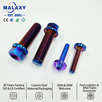 Malaxy Titanium Alloy Hex Head Bolts Corrosion Resistant High Strength Industrial Fastener Titanium Bolts