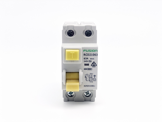 FUSION RCD21063 Residual Current Device-63A 30mA 1P 240V 6 KA BCD Curve C AS/NZS 61008.1 RCD