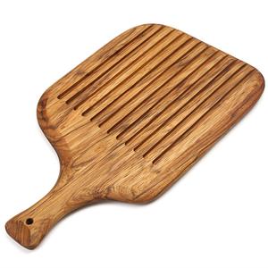 Planches de cuisine en bois chaud pour servir les aliments, personnalisées, motif de flux d'eau unique, <span class=keywords><strong>planche</strong></span> à découper en bois d'acacia avec encoches - Product Image 2