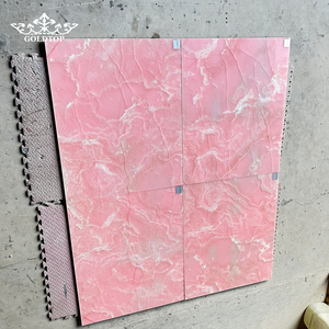 Pierre d'onyx rose polie de luxe GOLDTOP translucide pour murs décoratifs lumineux et zones de réception de spa haut de gamme - Product Image 2