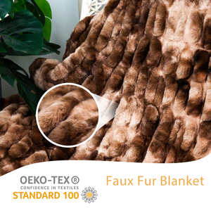 Chăn lông giả sang trọng siêu mềm dày dặn ấm áp Lora, chăn lông giả dày dặn dùng cho ghế sofa/giường - Product Image 3