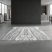 Dalle de marbre calcite noir poli scintillant, grande, imperméable, écologique, pour sol de villa de luxe