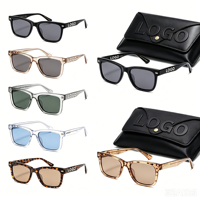 Lunettes de soleil carrées polarisées UV400 en acétate élégantes et personnalisables pour hommes et femmes, idéales pour la conduite en extérieur