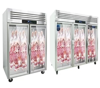 Meilleures ventes : Vitrine réfrigérée commerciale à température unique pour viande suspendue, congélateur et présentoir de produits frais