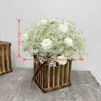 Meistverkaufter Realistischer Künstlicher Seidenblumenstrauß mit Rosen und Schleierkraut für Muttertag Heimdekoration - Anpassbare Größe