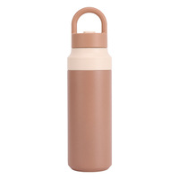 Gobelet isotherme en acier inoxydable écologique de 550 ml, couvercle de couleur personnalisable, design moderne pour les voyages, performance thermique