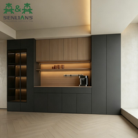 Buffet de rangement moderne en bois personnalisé SLS pour salon, vitrine minimaliste pour salle à manger et chambre