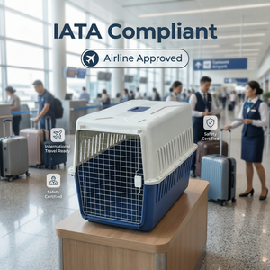 Cage <span class=keywords><strong>de</strong></span> <span class=keywords><strong>transport</strong></span> pour animaux <span class=keywords><strong>de</strong></span> compagnie classique en plastique PP écologique grande capacité pour chats et oiseaux, portable, pour loisirs et extérieur, type valise <span class=keywords><strong>de</strong></span> <span class=keywords><strong>transport</strong></span> - Product Image 6