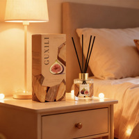 Diffuseur de parfum à roseaux de 150 ml avec bâtonnets diffuseurs d'huiles essentielles, formule sans eau pour un air frais, chambre à coucher à domicile sans feu